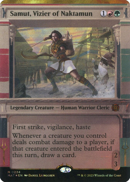 Samut, Vizier of Naktamun - Borderless - Showcase- Legendary (Foil)