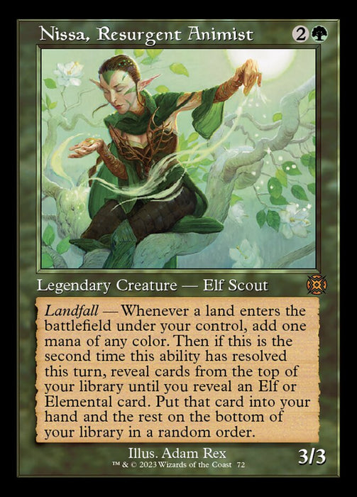 Nissa, Resurgent Animist - Retro Frame - Showcase