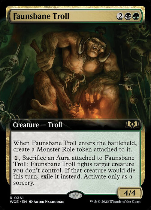 Faunsbane Troll - Extended Art (Foil)