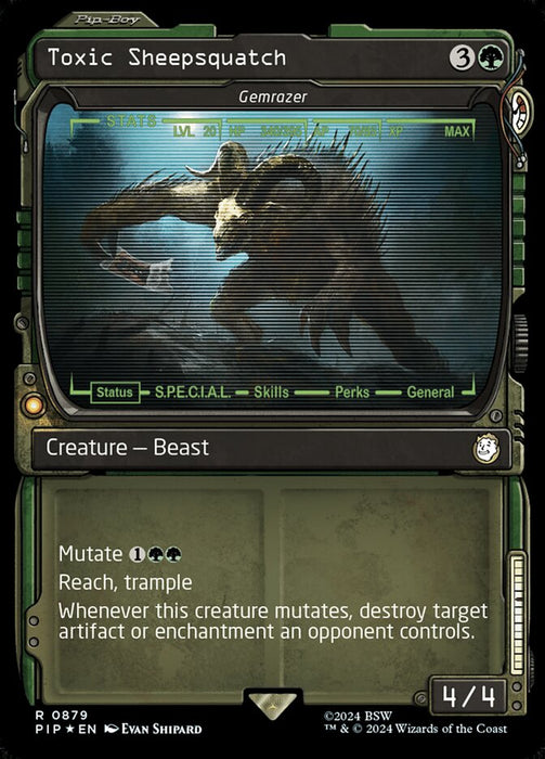 Toxic Sheepsquatch - Gemrazer - Showcase- Inverted (Foil)