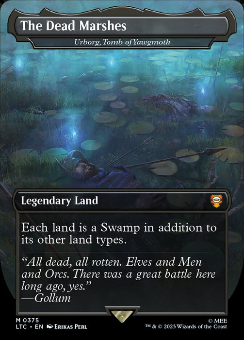 The Dead Marshes - Urborg, Tomb of Yawgmoth - Borderless - Legendary- Inverted (Foil)