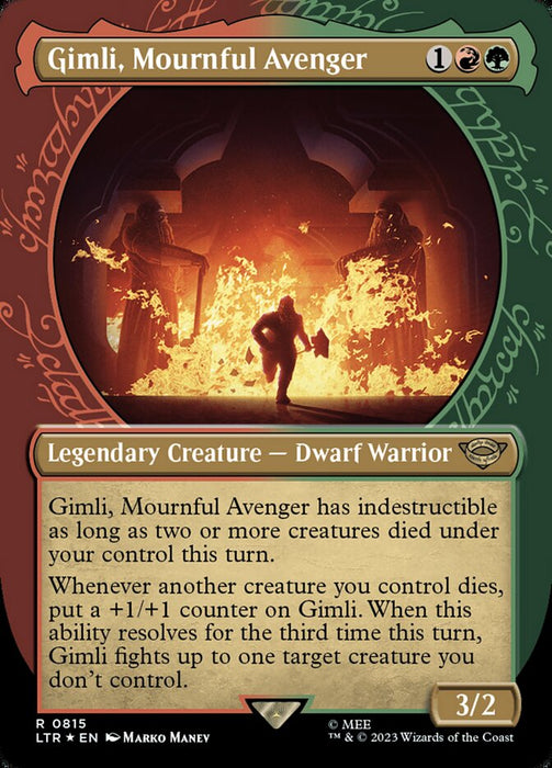 Gimli, Mournful Avenger - Borderless - Showcase- Legendary (Foil)