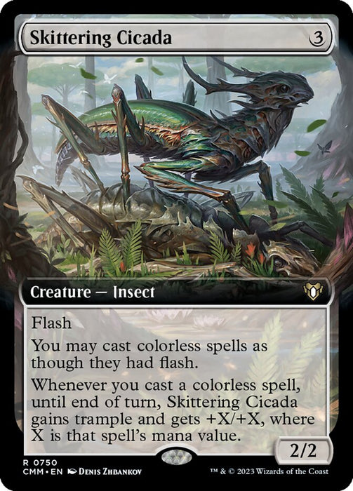 Skittering Cicada - Extended Art (Foil)