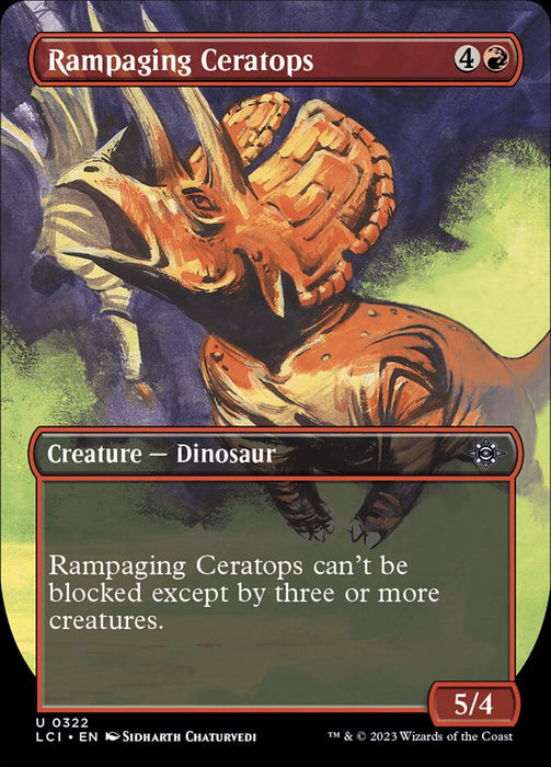 Rampaging Ceratops - Borderless