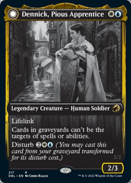 Dennick, Pious Apprentice // Dennick, Pious Apparition  - Legendary - Inverted (Foil)