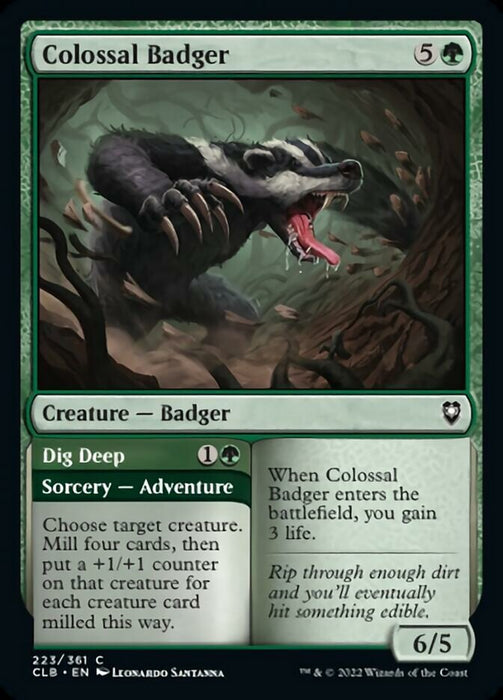 Colossal Badger // Dig Deep  (Foil)