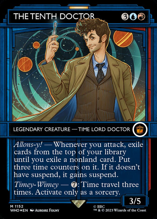 The Tenth Doctor - Borderless - Showcase- Legendary- Inverted (Foil)