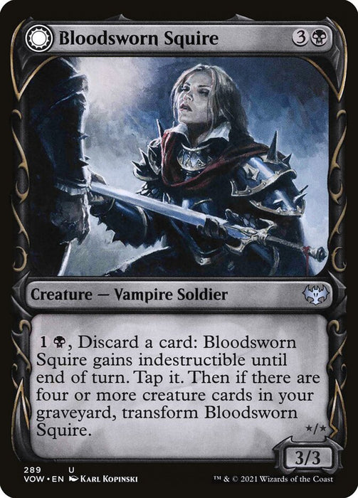 Bloodsworn Squire // Bloodsworn Knight  - Showcase - Sunmoondfc (Foil)