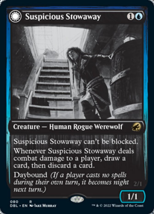Suspicious Stowaway // Seafaring Werewolf  - Inverted (Foil)