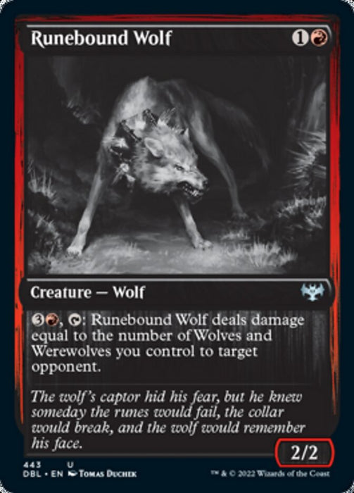 Runebound Wolf  - Inverted (Foil)