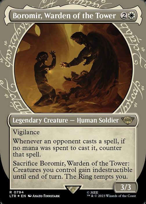 Boromir, Warden of the Tower - Borderless - Showcase- Legendary (Foil)