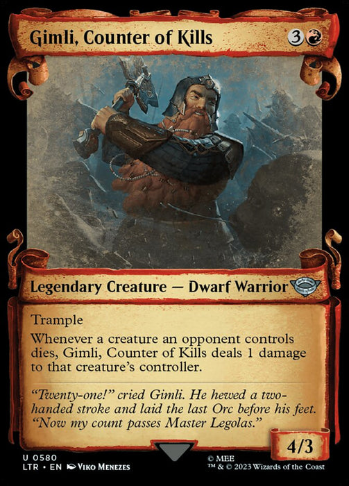 Gimli, Counter of Kills - Showcase- Legendary (Foil)