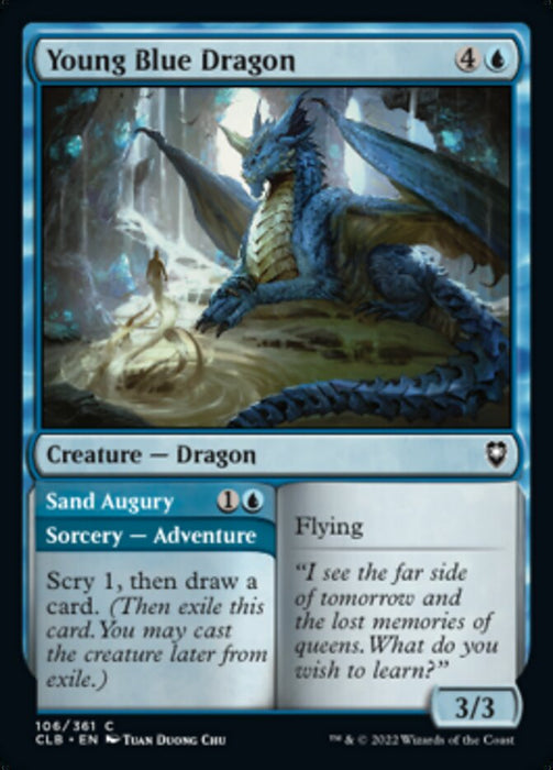 Young Blue Dragon // Sand Augury  (Foil)