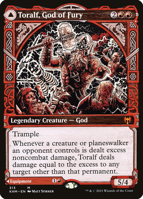 Toralf, God of Fury // Toralf's Hammer  - Showcase - Legendary (Foil)