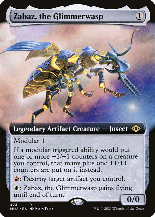 Zabaz, the Glimmerwasp  - Legendary - Extended Art (Foil)