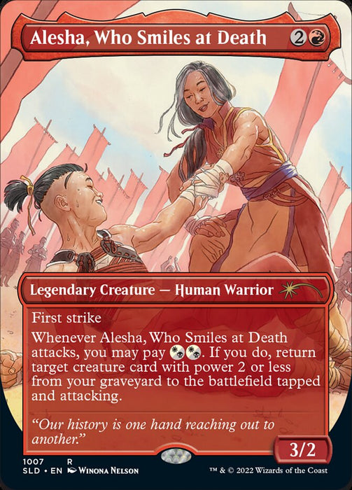 Alesha, Who Smiles at Death - Borderless - Full Art - Legendary- Inverted