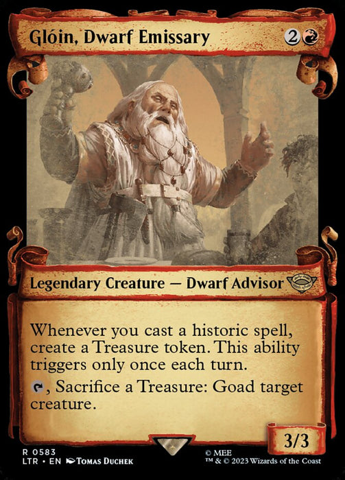 Glóin, Dwarf Emissary - Showcase- Legendary (Foil)