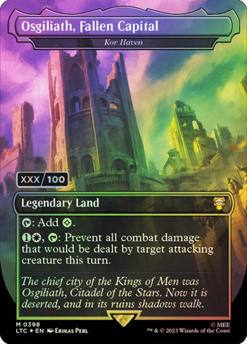 Osgiliath, Fallen Capital - Kor Haven - Borderless - Legendary- Inverted (Foil)