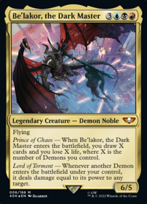 Be'lakor, the Dark Master - Legendary (Foil)