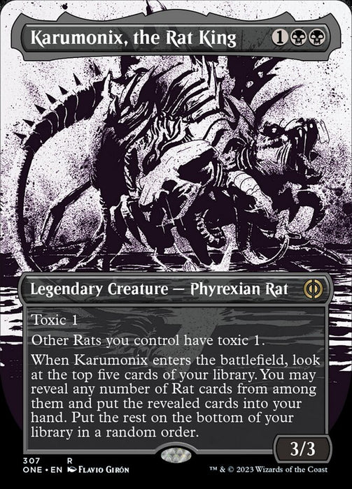 Karumonix, the Rat King - Borderless - Showcase- Legendary- Inverted (Foil)