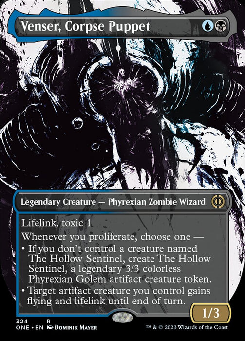 Venser, Corpse Puppet - Borderless - Showcase- Legendary- Inverted (Foil)