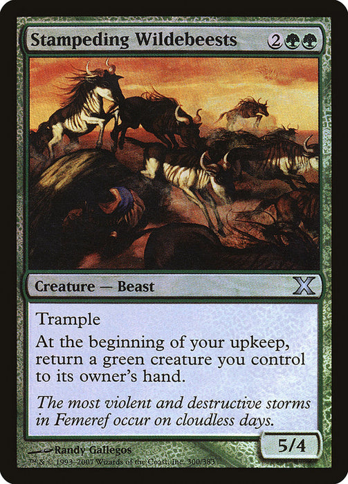 Stampeding Wildebeests  (Foil)