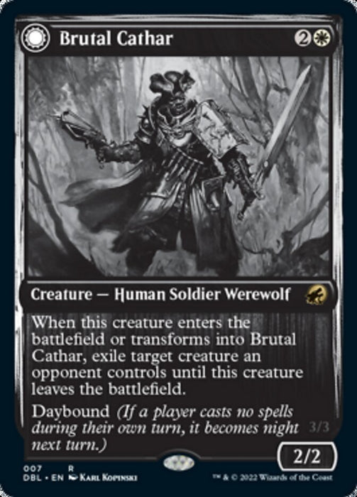 Brutal Cathar // Moonrage Brute  - Inverted