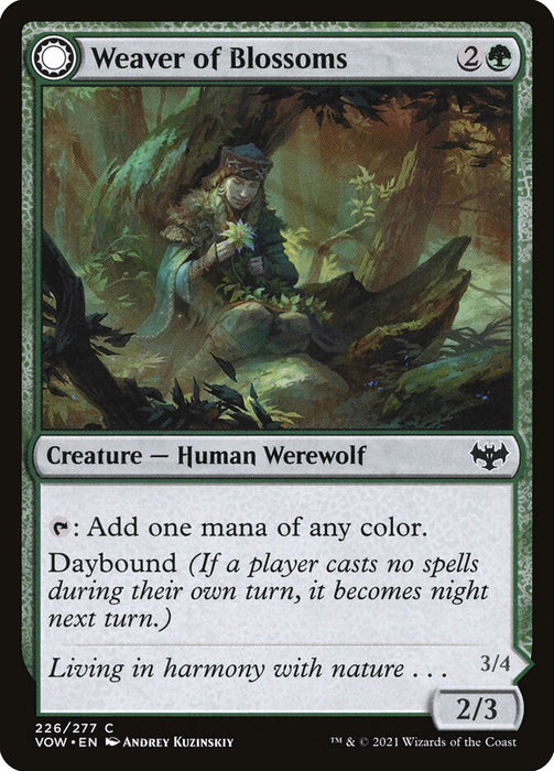 Weaver of Blossoms // Blossom-Clad Werewolf  - Sunmoondfc (Foil)