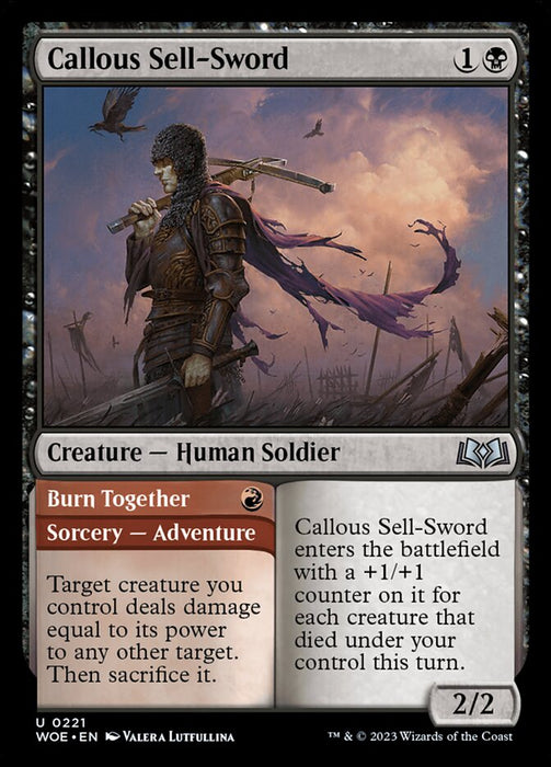 Callous Sell-Sword // Burn Together (Foil)