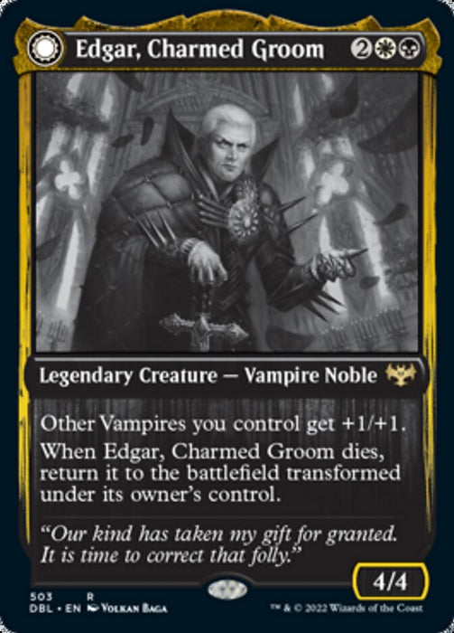 Edgar, Charmed Groom // Edgar Markov's Coffin  - Legendary - Inverted (Foil)