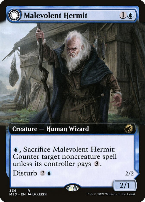 Malevolent Hermit // Benevolent Geist  - Extended Art - Sunmoondfc (Foil)