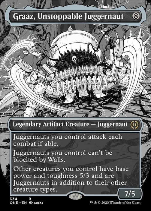 Graaz, Unstoppable Juggernaut - Borderless - Showcase- Legendary- Inverted (Foil)