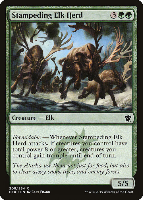 Stampeding Elk Herd  (Foil)