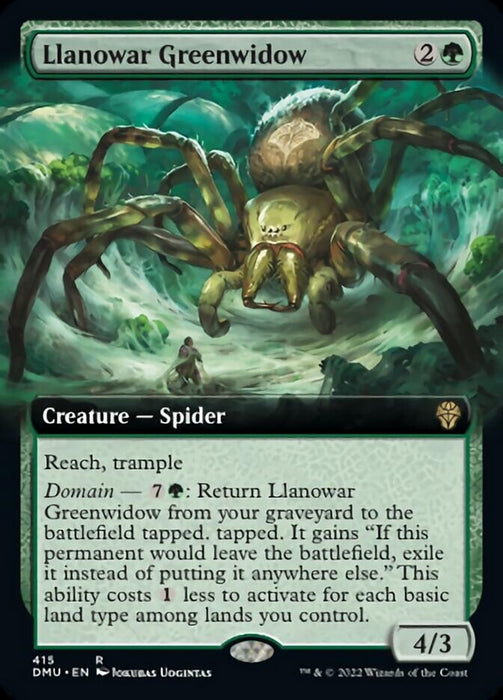 Llanowar Greenwidow - Extended Art (Foil)