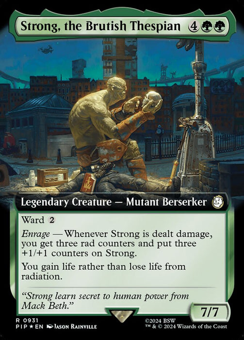 Strong, the Brutish Thespian - Legendary- Extended Art (Foil)