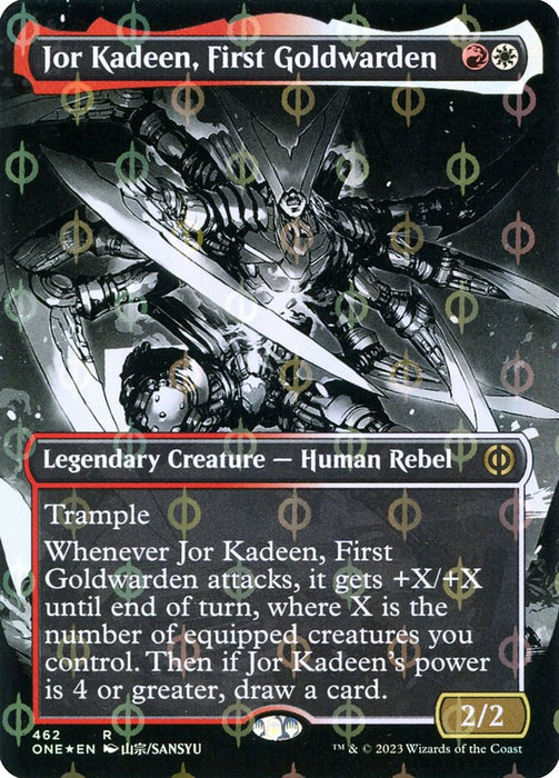 Jor Kadeen, First Goldwarden - Borderless - Legendary- Inverted- Showcase (Foil)