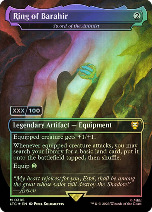 Ring of Barahir - Sword of the Animist - Borderless - Inverted- Legendary (Foil)