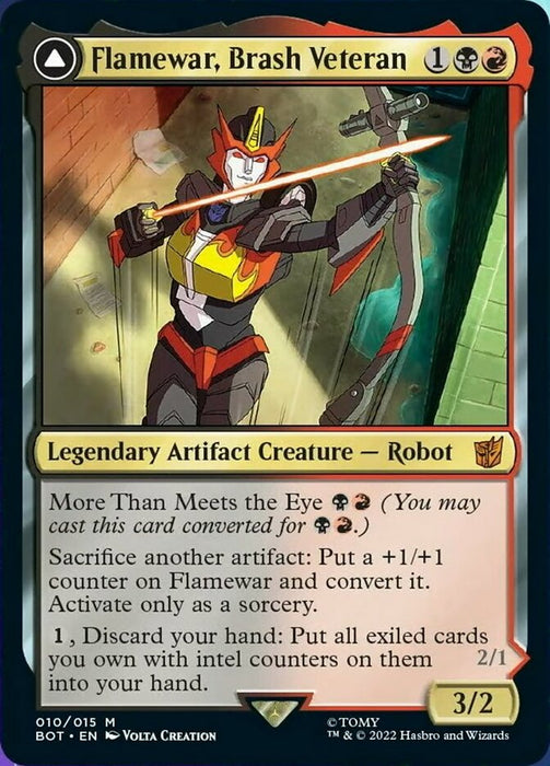 Flamewar, Brash Veteran // Flamewar, Streetwise Operative - Legendary- Convertdfc (Foil)