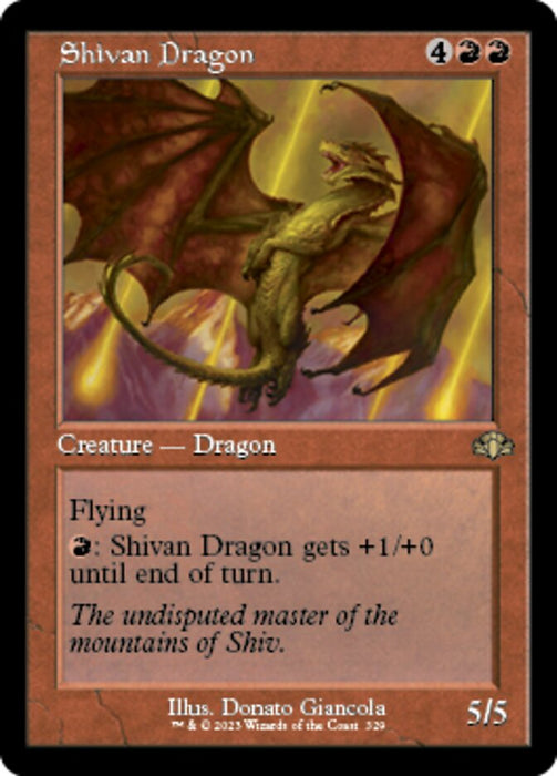 Shivan Dragon - Retro Frame (Foil)