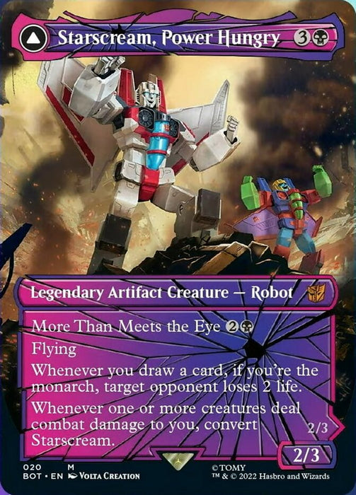 Starscream, Power Hungry // Starscream, Seeker Leader - Borderless - Legendary- Shatteredglass- Inverted- Convertdfc (Foil)