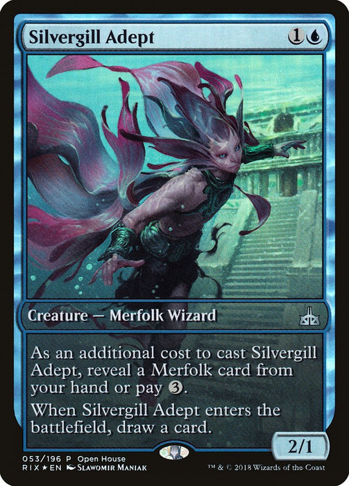 Silvergill Adept - Full Art  (Foil)