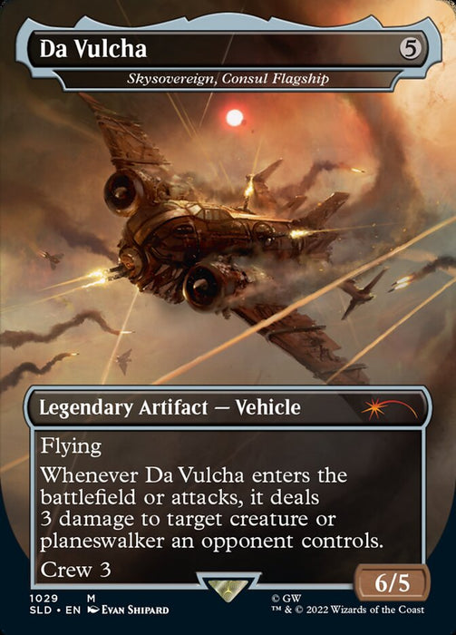 Da Vulcha - Skysovereign, Consul Flagship - Borderless - Full Art - Legendary- Inverted