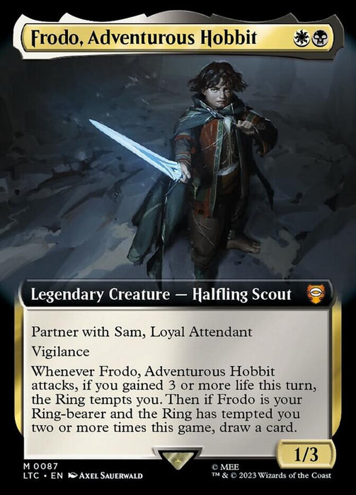 Frodo, Adventurous Hobbit - Legendary- Extended Art (Foil)