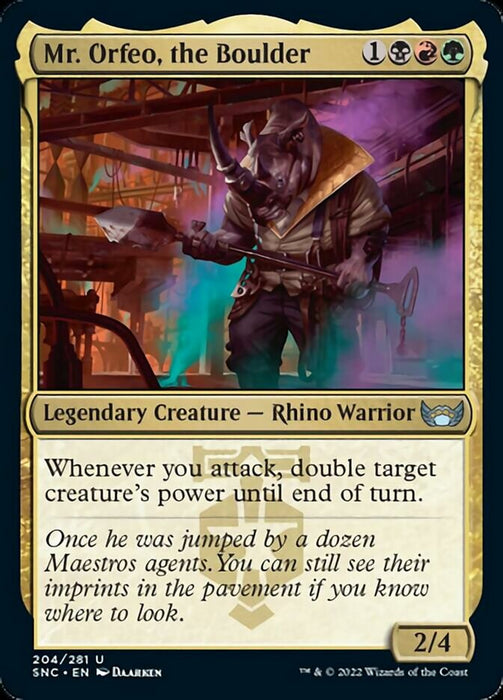 Mr. Orfeo, the Boulder  - Legendary (Foil)