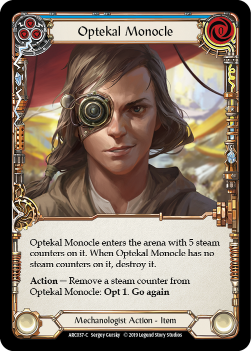 Optekal Monocle (Blue) - Rainbow Foil - Unlimited Edition