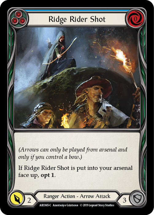 Ridge Rider Shot (Blue) - Rainbow Foil - Unlimited Edition