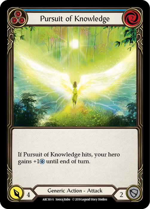 Pursuit of Knowledge (Blue) - Rainbow Foil - 1st Edition