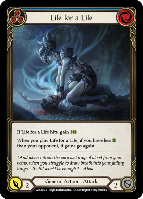 Life for a Life (Blue) - Rainbow Foil - 1st Edition