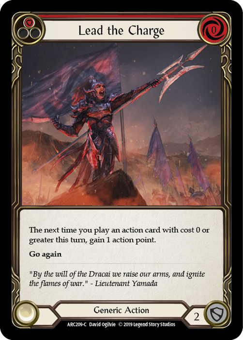 Lead the Charge (Red) - Rainbow Foil - 1st Edition