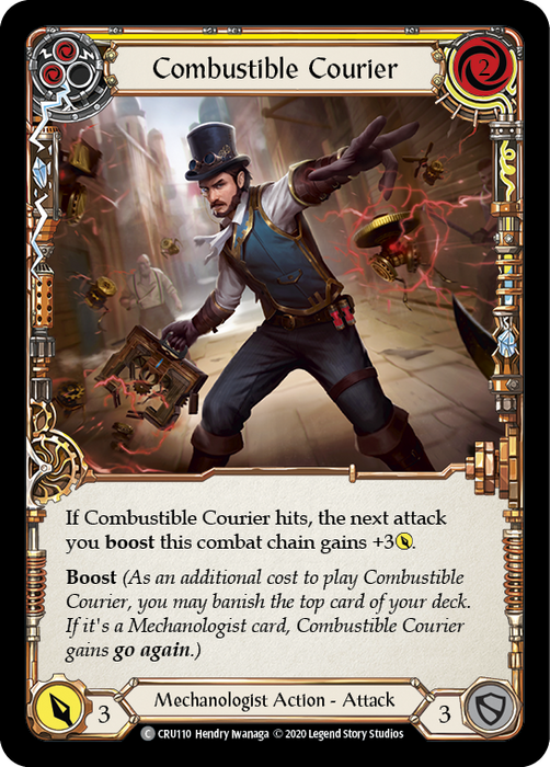 Combustible Courier (Yellow) - Rainbow Foil - Unlimited Edition